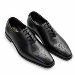 Elite Evoke – Noir Perforated Wholecut Oxfords