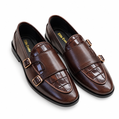 Elite Evoke – Heritage Brown Double Monk Loafers