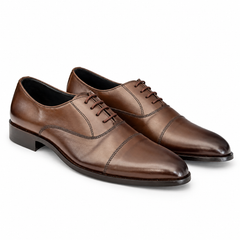 Elite Evoke – Heritage Brown Cap-Toe Oxford Shoes