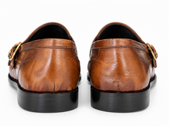 Elite Evoke – Cognac Croc Double Monk-Strap Loafers