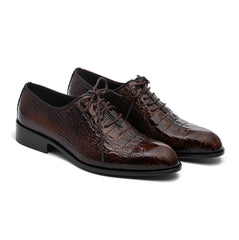 Elite Evoke's Mahogany Charm Crocodile Oxford