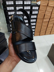 Classic Men's Leather X-Strap Sandals