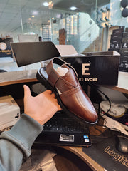 Elite Evoke Zarq Umber – Deep Brown Peshawari chappal