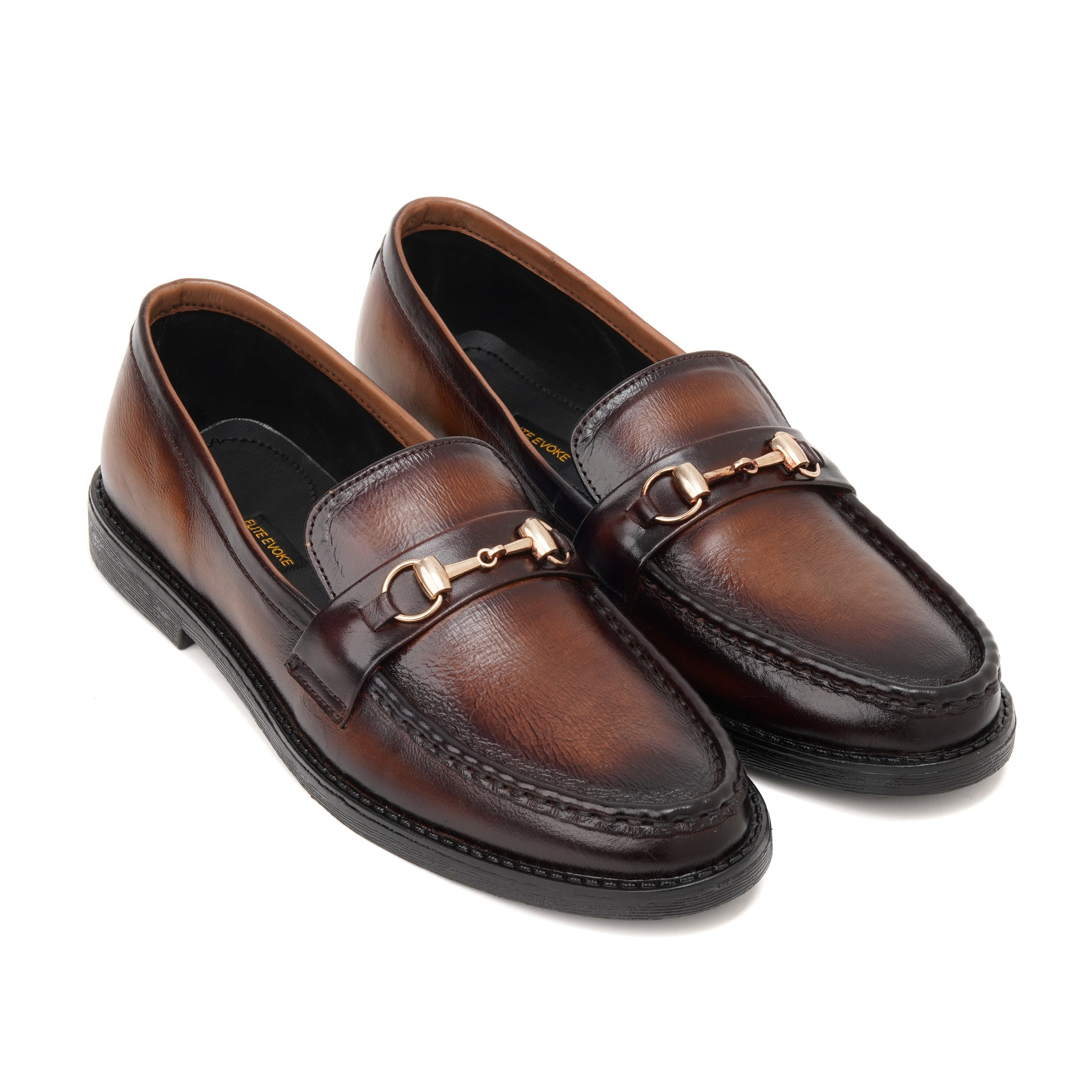 Patina Buckle Brilliance Loafer - Pure Cow Leather