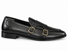 Elite Evoke – Croc Double Monk-Strap Leather Loafers