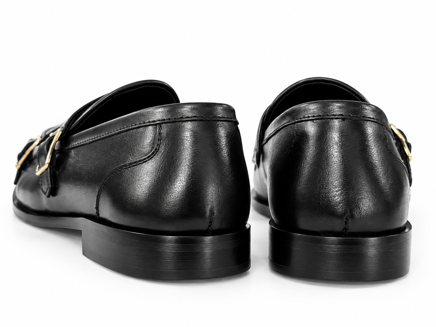 Elite Evoke – Croc Double Monk-Strap Leather Loafers
