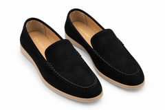 Elite Evoke | Noir Milano – Men's Black Suede Loafers