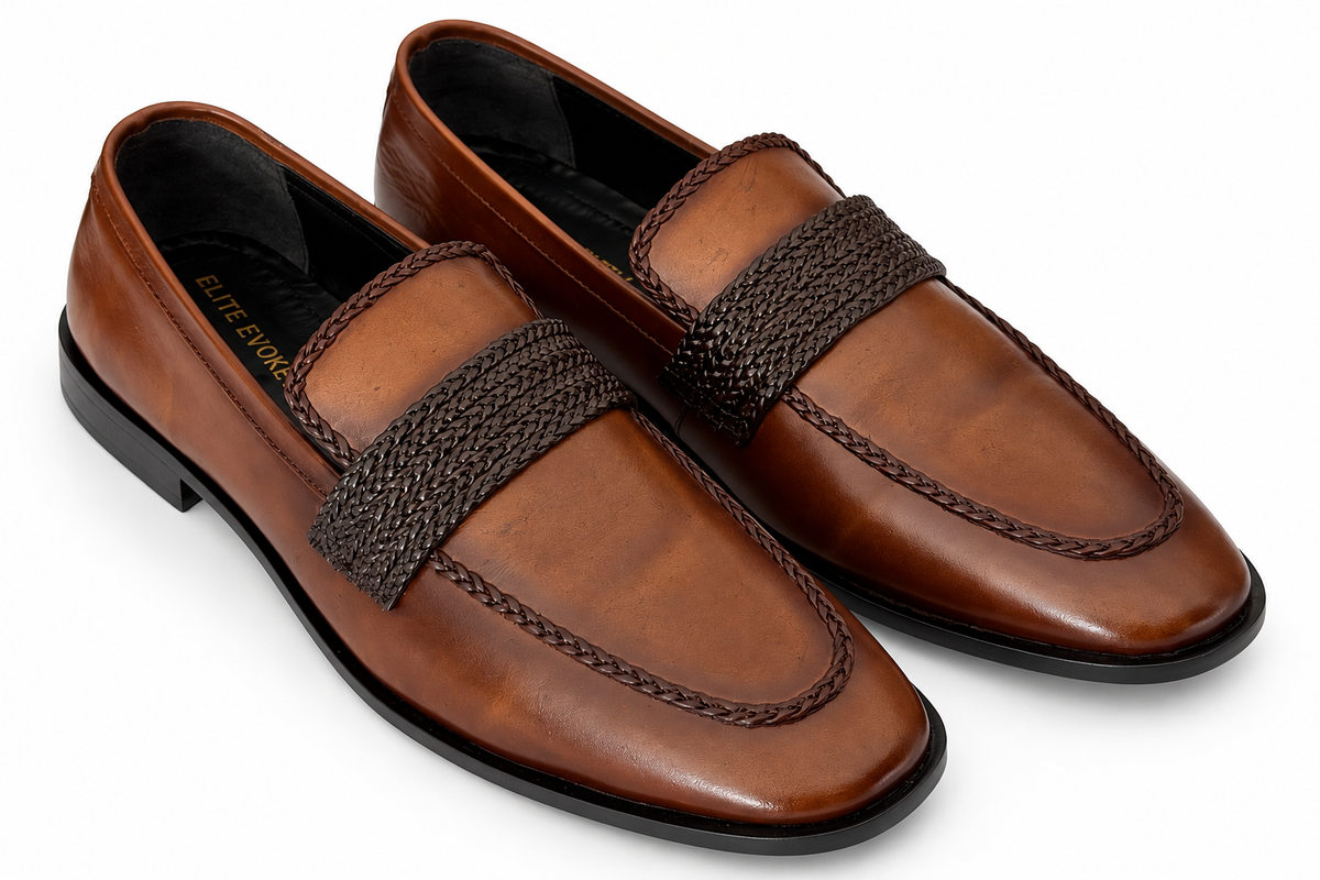 Elite Evoke – Braided Leather Loafers