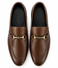 Elite Evoke – Brown Signature Horsebit Leather Loafers
