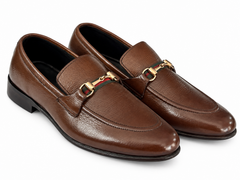 Elite Evoke – Brown Signature Horsebit Leather Loafers