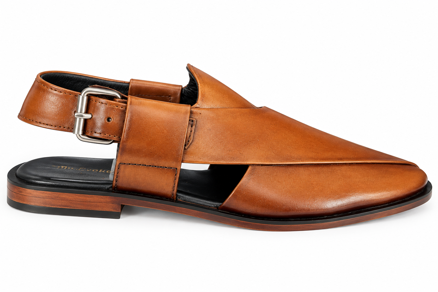 Elite Evoke – Tan Brown Premium Leather Peshawari Sandals