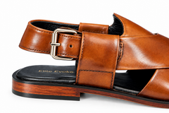Elite Evoke – Tan Brown Premium Leather Peshawari Sandals
