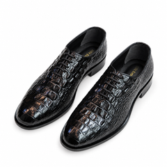 Elite Evoke – Noir Croc Formal Lace-Ups