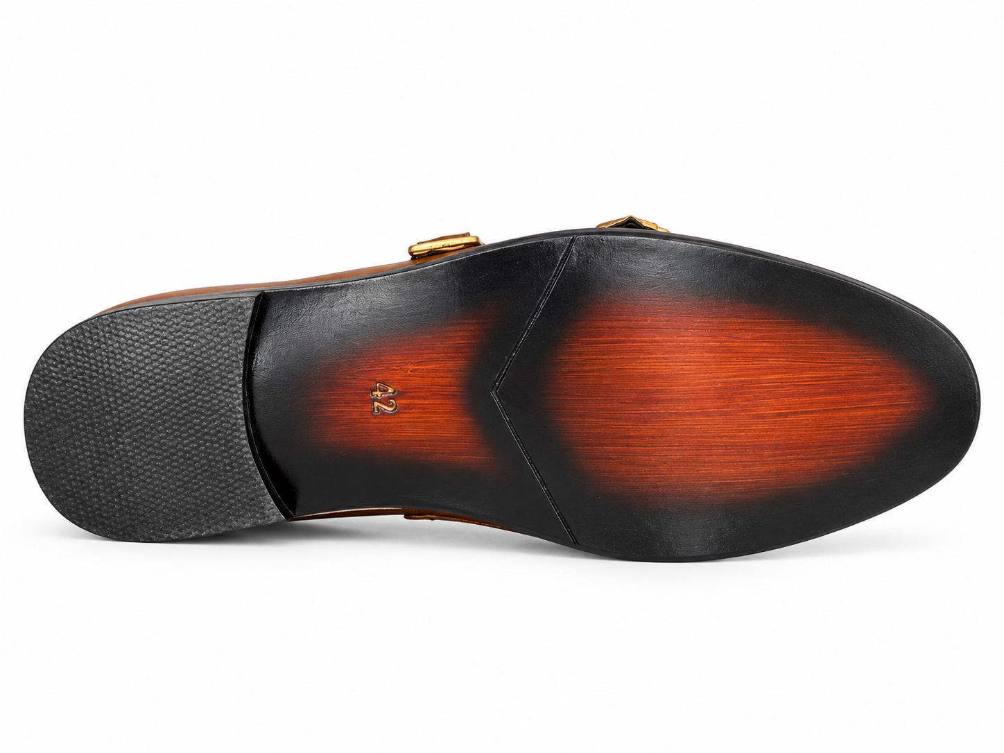 Elite Evoke – Cognac Croc Double Monk-Strap Loafers