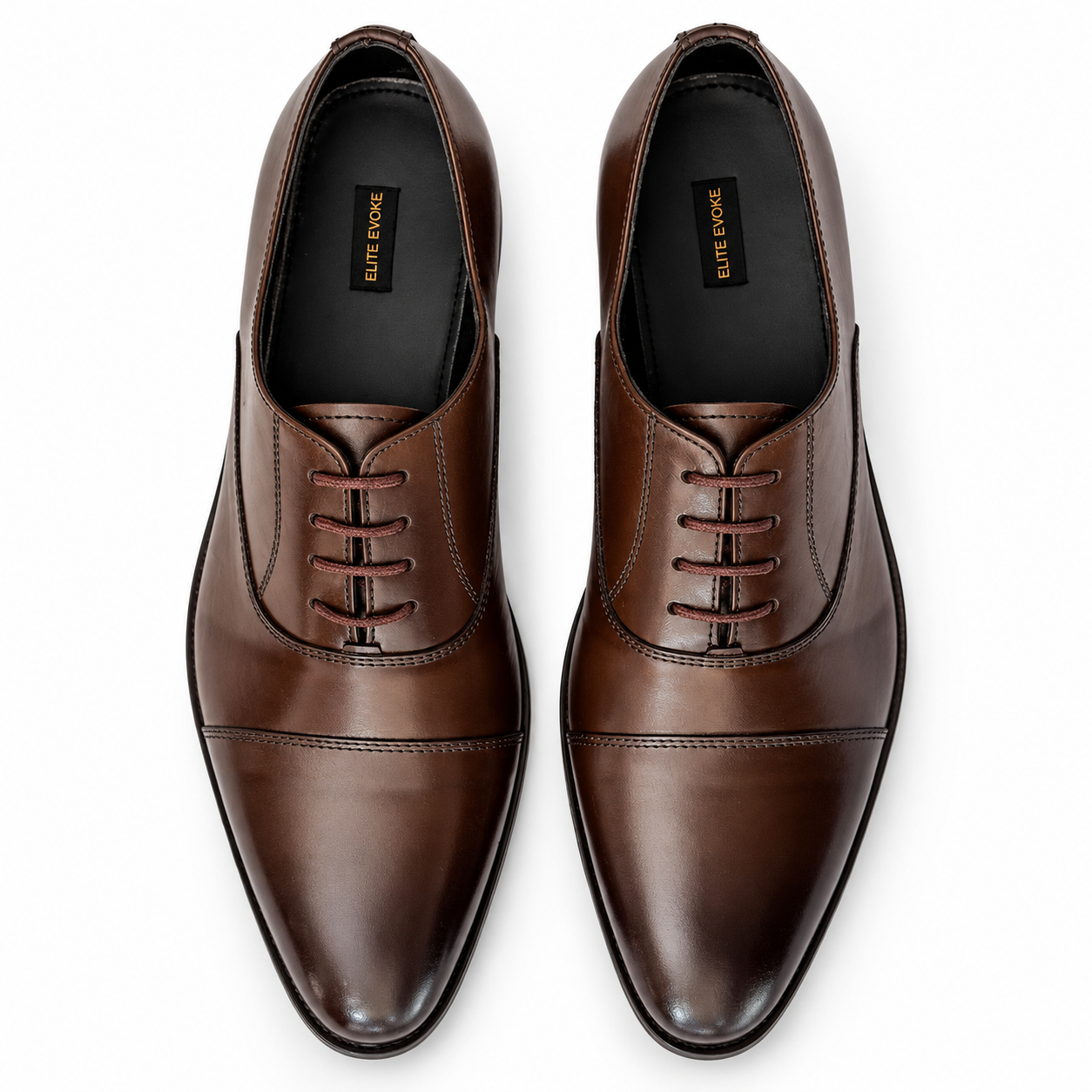 Elite Evoke – Heritage Brown Cap-Toe Oxford Shoes