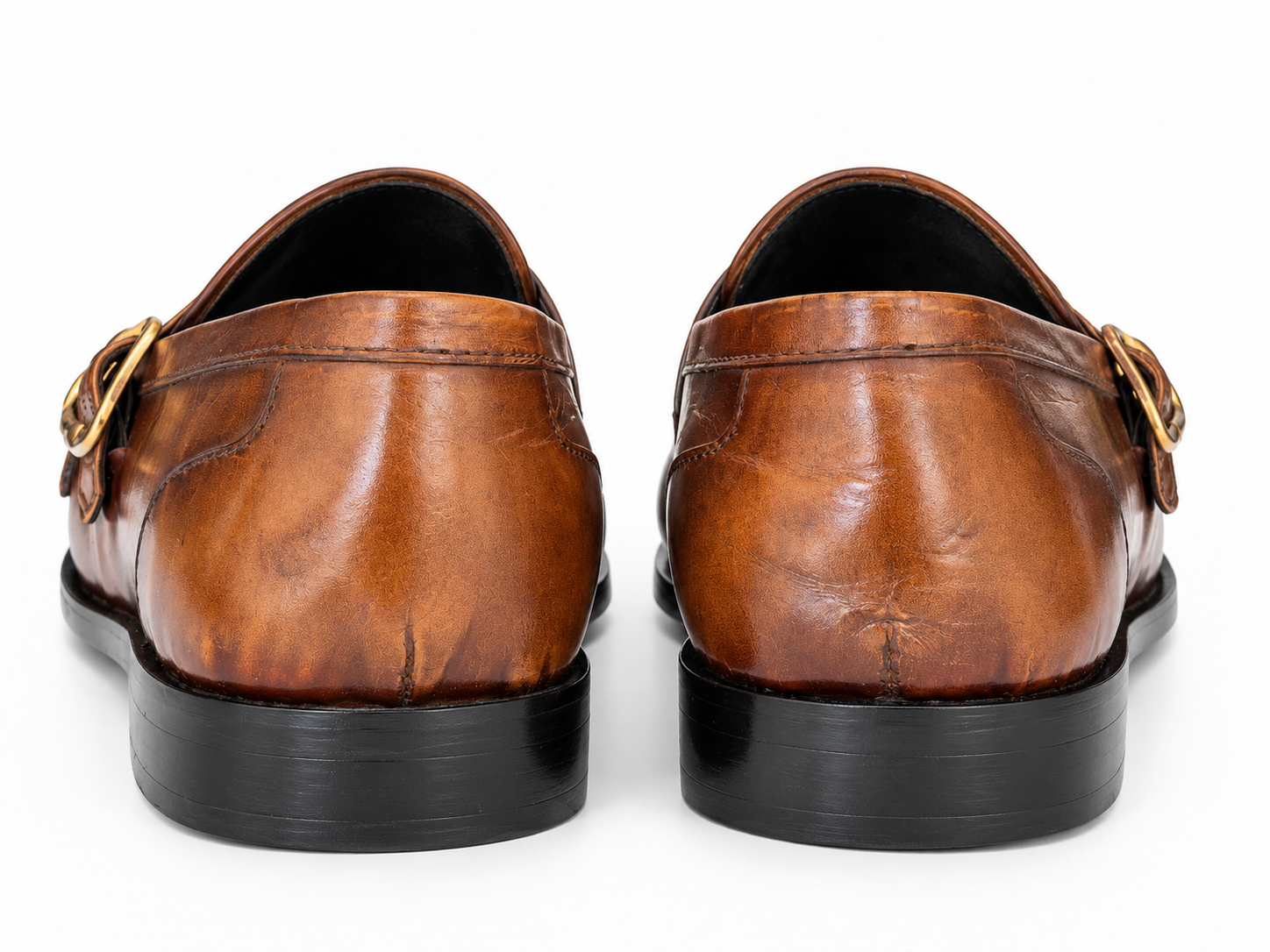 Elite Evoke – Cognac Croc Double Monk-Strap Loafers