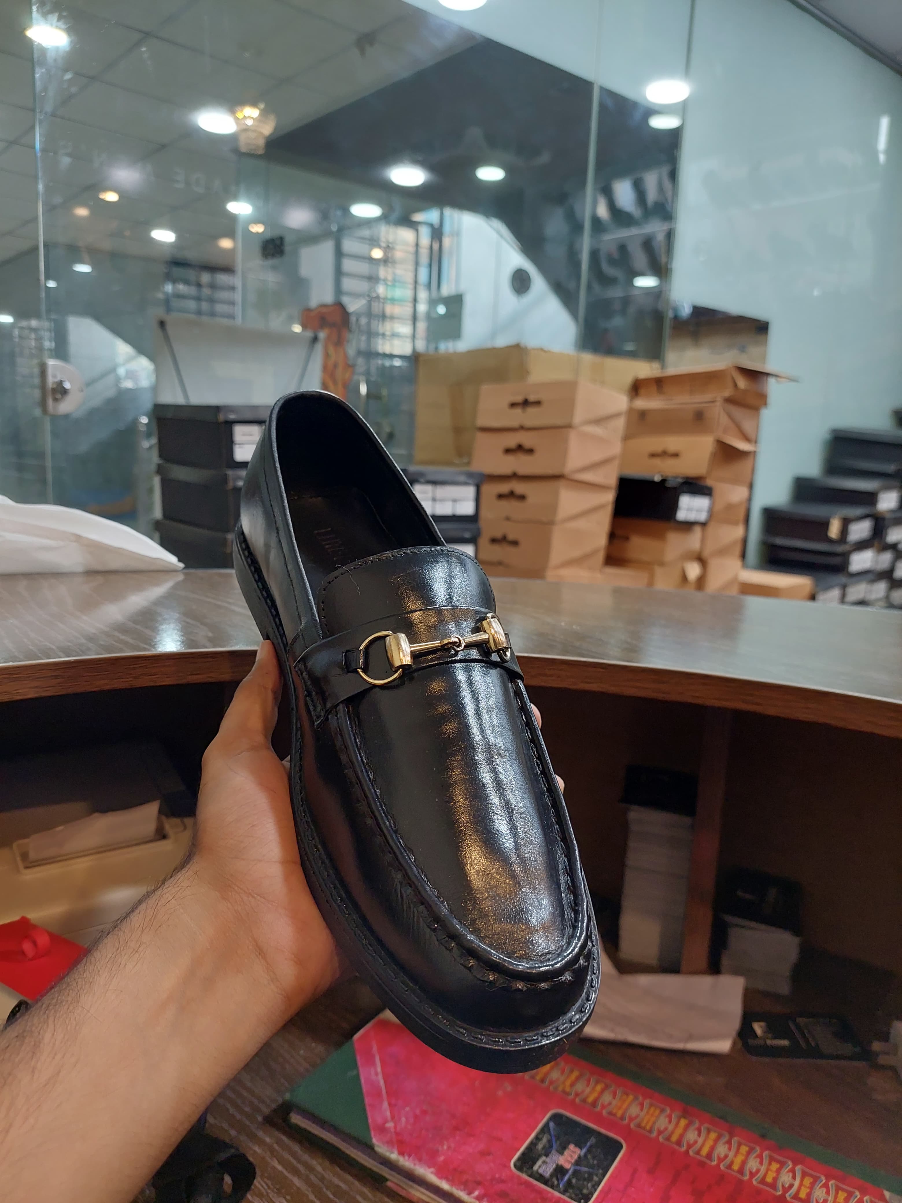 Patina Buckle Brilliance Loafer - Pure Cow Leather