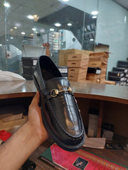 Patina Buckle Brilliance Loafer - Pure Cow Leather
