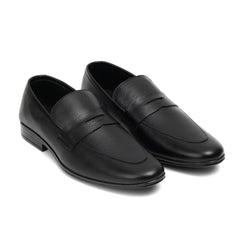 Black Classic Plush Comfort Penny Loafers