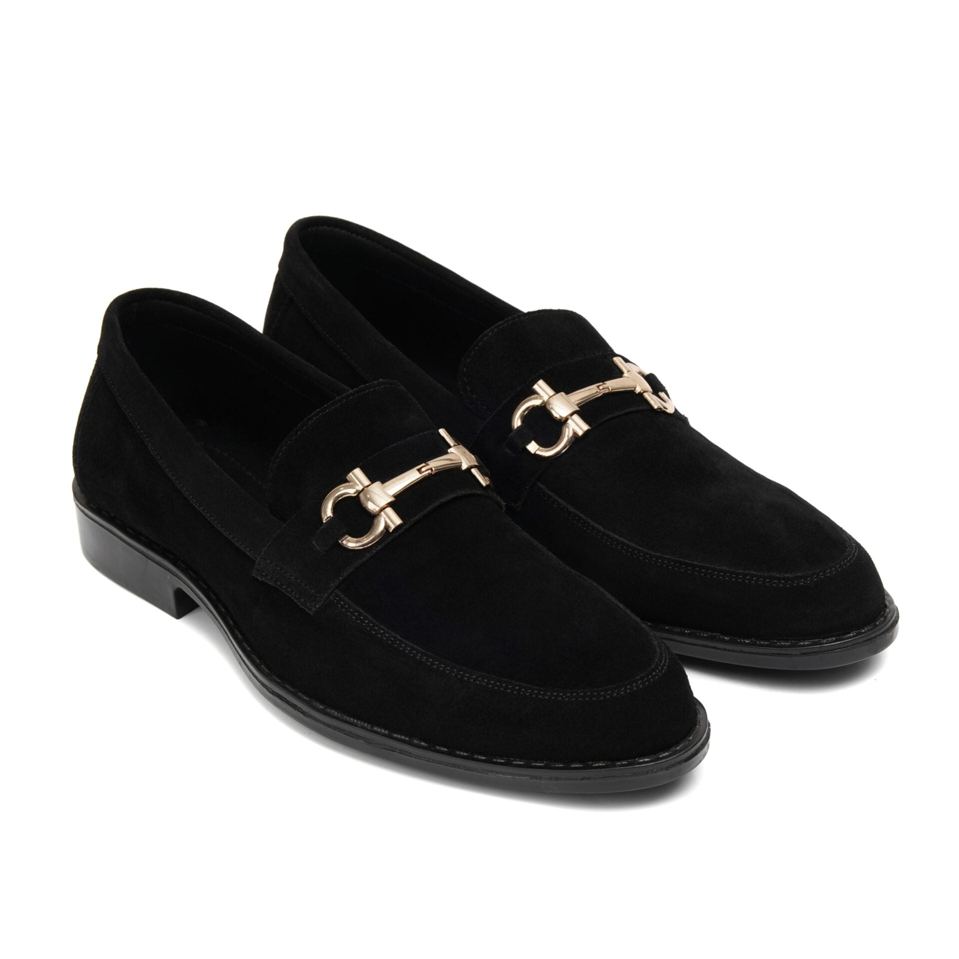 Black Elegance Refined Horse Bit Loafers