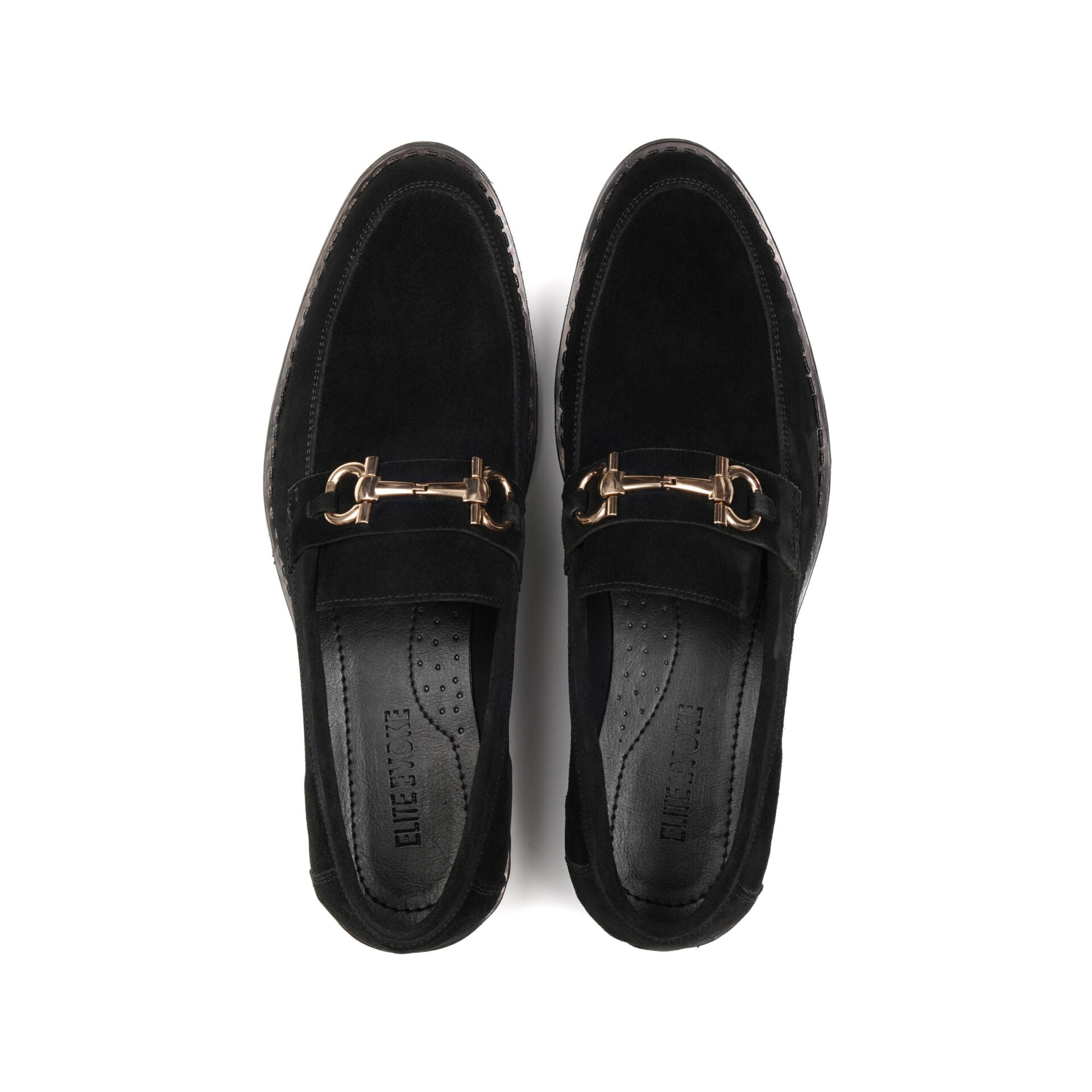 Black Elegance Refined Horse Bit Loafers