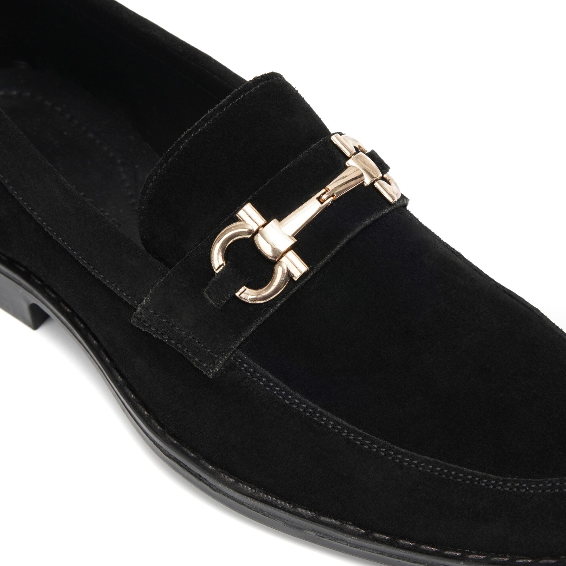 Black Elegance Refined Horse Bit Loafers